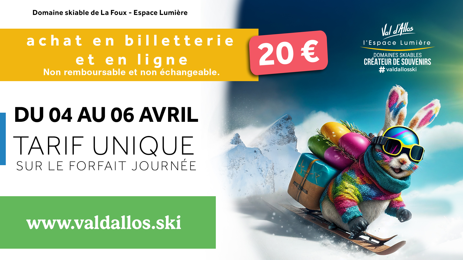 L'intégralité du domaine skiable pour 20 € !